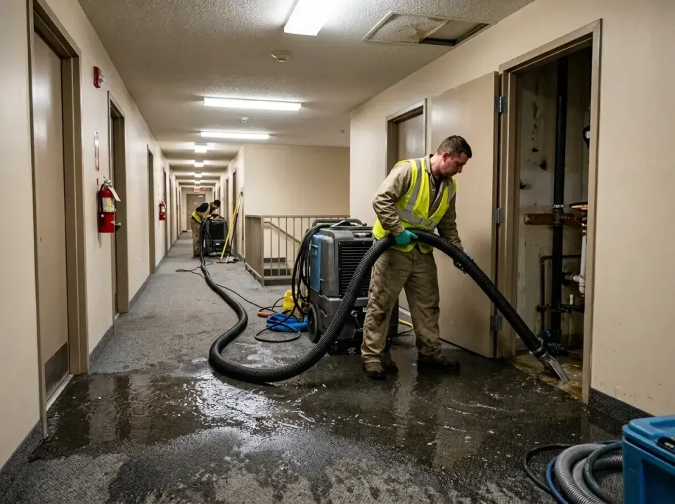 multi-unit-apartment-hallway-f-005 — frequently asked questions, Emergency Burst Pipe Water Extraction & Removal in Rockford…
